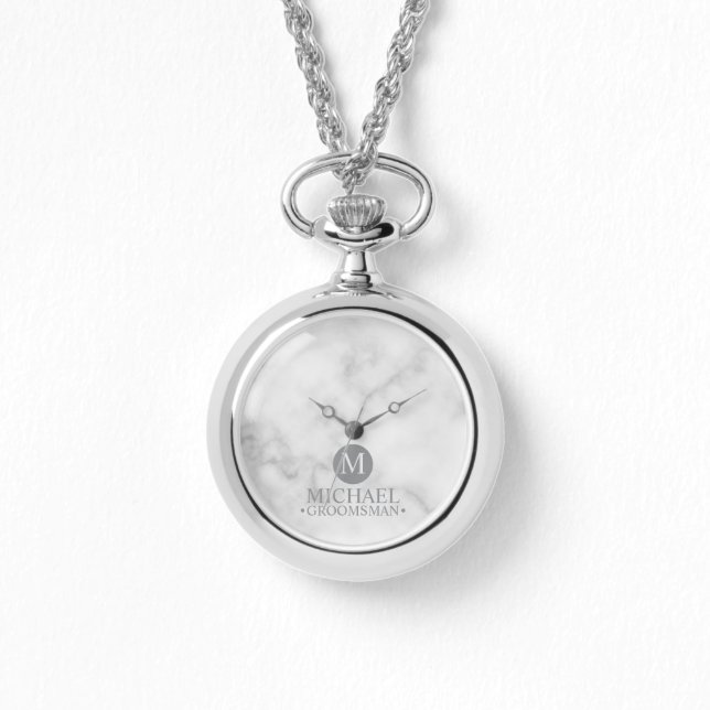 Monogramm und Name der klassischen Personalisierte Armbanduhr (Vorderseite)