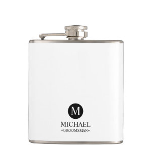 Monogramm und Name der klassischen Personalisierte Flachmann
