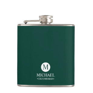 Monogramm und Name der klassischen Personalisierte Flachmann