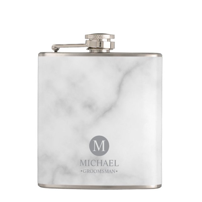 Monogramm und Name der klassischen Personalisierte Flachmann (Vorderseite)