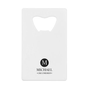 Monogramm und Name der klassischen Personalisierte Geldbeutel Flaschenöffner