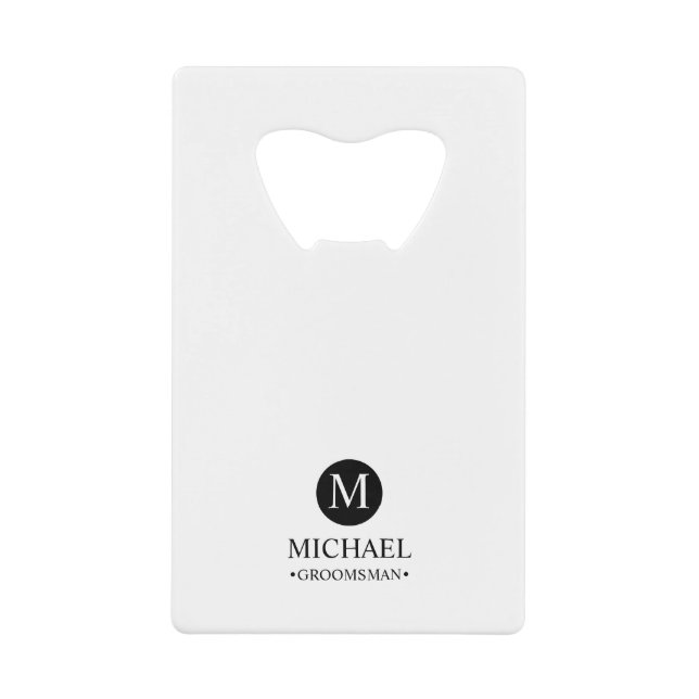 Monogramm und Name der klassischen Personalisierte Geldbeutel Flaschenöffner (Vorderseite)