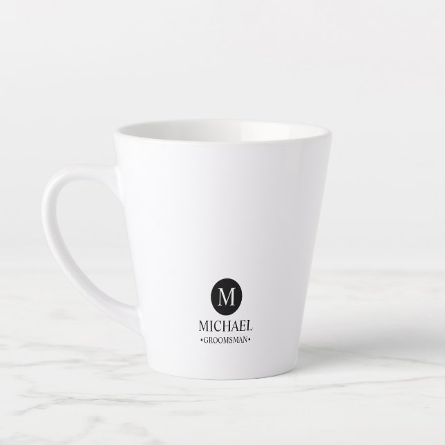 Monogramm und Name der klassischen Personalisierte Milchtasse (Links)