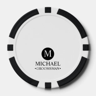 Monogramm und Name der klassischen Personalisierte Pokerchips