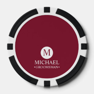 Monogramm und Name der klassischen Personalisierte Pokerchips