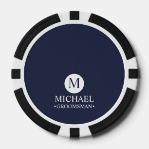 Monogramm und Name der klassischen Personalisierte Pokerchips