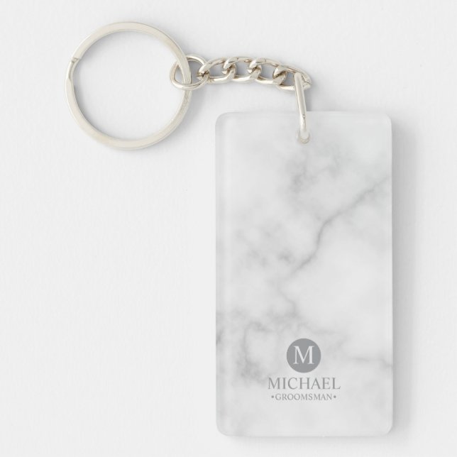 Monogramm und Name der klassischen Personalisierte Schlüsselanhänger (Vorderseite)