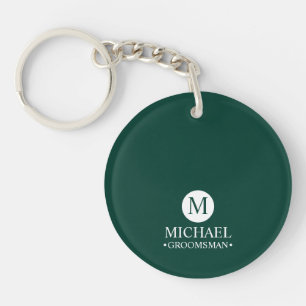 Monogramm und Name der klassischen Personalisierte Schlüsselanhänger