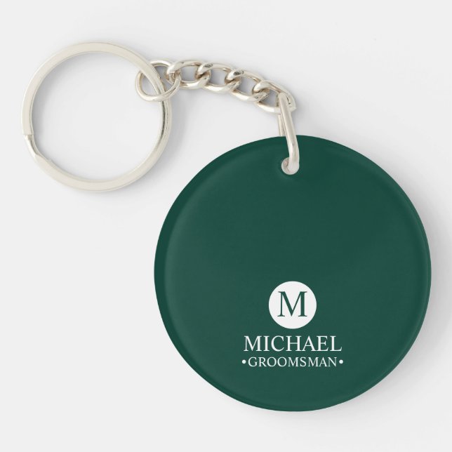 Monogramm und Name der klassischen Personalisierte Schlüsselanhänger (Vorderseite)