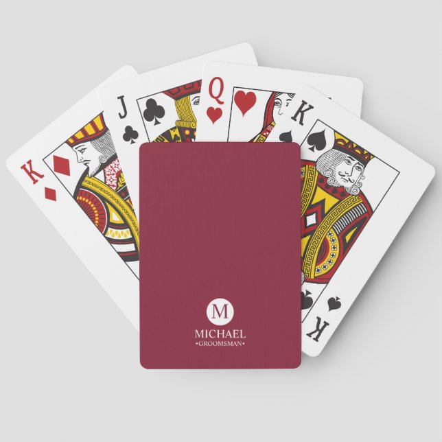 Monogramm und Name der klassischen Personalisierte Spielkarten (Rückseite)