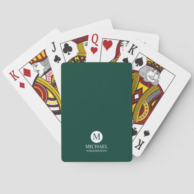 Monogramm und Name der klassischen Personalisierte Spielkarten (Rückseite)