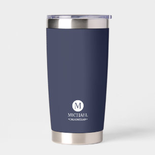Monogramm und Name der klassischen Personalisierte Thermobecher