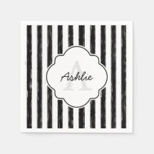 Monogramm und Name der lässigen schwarzen gestrich