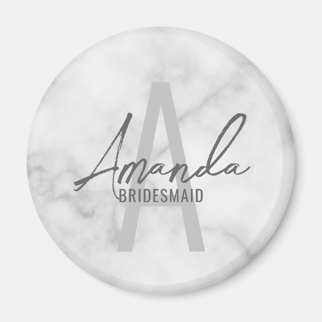 Monogramm und Name der modernen Personalisierten B Magnet (Vorne)