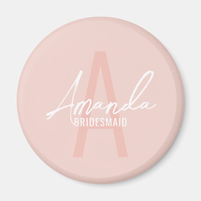 Monogramm und Name der modernen Personalisierten B Magnet (Vorne)