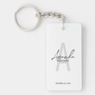 Monogramm und Name der modernen Personalisierten B Schlüsselanhänger