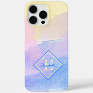 Monogramm und Name der Pastelfarben iPhone 16 Pro Max Hülle