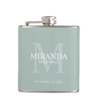 Monogramm und Name der personalisierten Bridesmaid