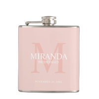 Monogramm und Name der personalisierten Bridesmaid