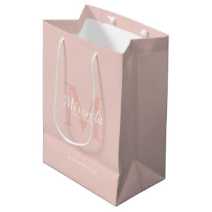 Monogramm und Name der personalisierten Bridesmaid Mittlere Geschenktüte