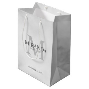Monogramm und Name der personalisierten Bridesmaid Mittlere Geschenktüte