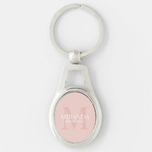 Monogramm und Name der personalisierten Bridesmaid Schlüsselanhänger