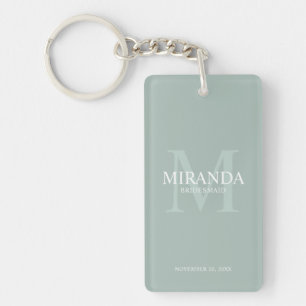Monogramm und Name der personalisierten Bridesmaid Schlüsselanhänger