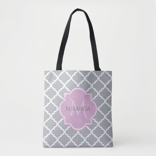 Monogramm und Name des Girly Grey Quatrefolie Lave (Vorderseite)
