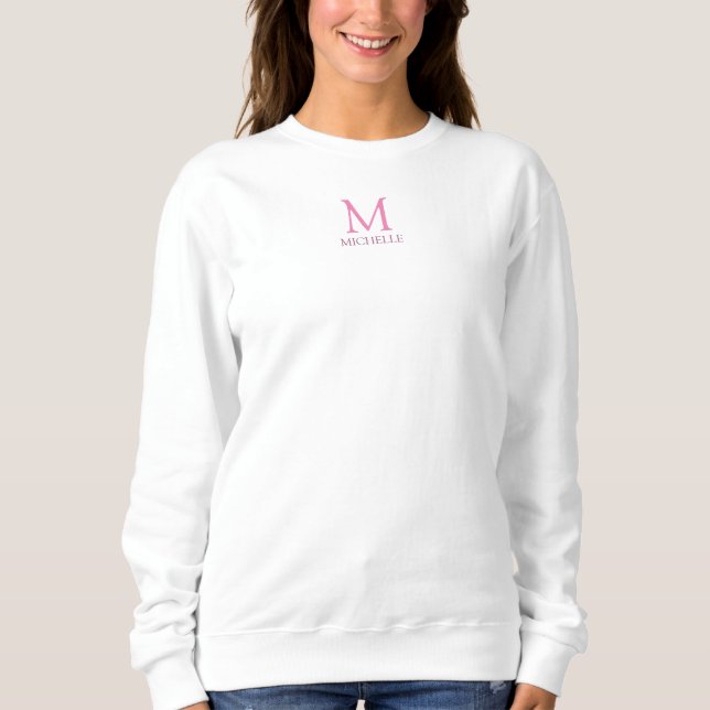 Monogramm und Name Frauen Kleidung Sweatshirts (Vorderseite)