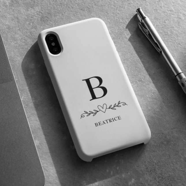 Monogramm und Name Herz Case-Mate iPhone Hülle (Von Creator hochgeladen)