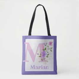 Monogramm und Name Marian mit Blume