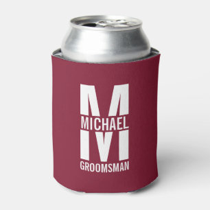 Monogramm und Name moderner Personalisierter Trauz Dosenkühler