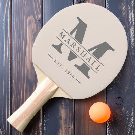 Monogramm und Name Overlay Sandcastle Pink Tischtennis Schläger