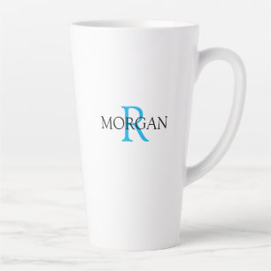 Monogramm und Name personalisieren, Sky Blue & Bla Milchtasse