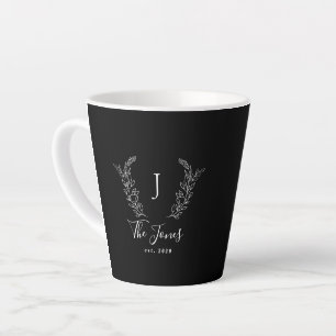 Monogramm und Name personalisiert elegant Milchtasse