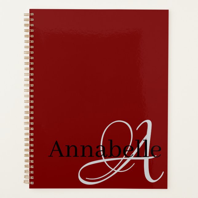 Monogramm und Name Planer (Vorderseite)