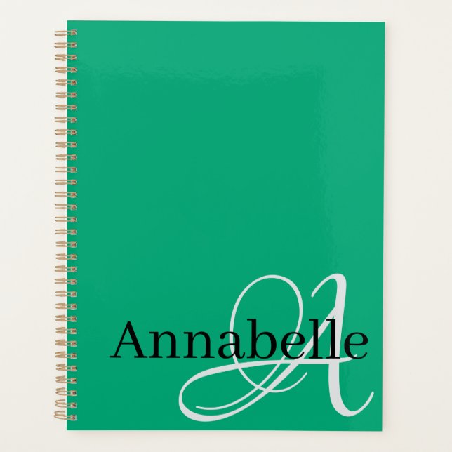 Monogramm und Name Planer (Vorderseite)