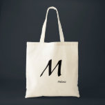 Monogramm und Name Tragetasche<br><div class="desc">Holen Sie sich dieses Monogramm und Ihren Namen tote Tasche.</div>