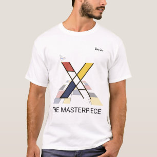 Monogramm und Niedlicher Vogel der Modernen Kunst  T-Shirt