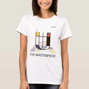 Monogramm und Niedlicher Vogel der Modernen Kunst  T-Shirt