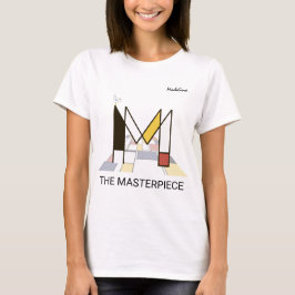 Monogramm und Niedlicher Vogel der Modernen Kunst T-Shirt