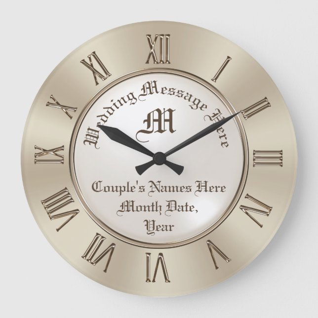 Monogramm und Personalisierte Uhr (Vorderseite)