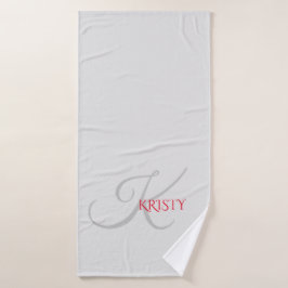 Monogramm und Personalisiertes Badehandtuch