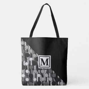 Monogramm und Retro-Punkte