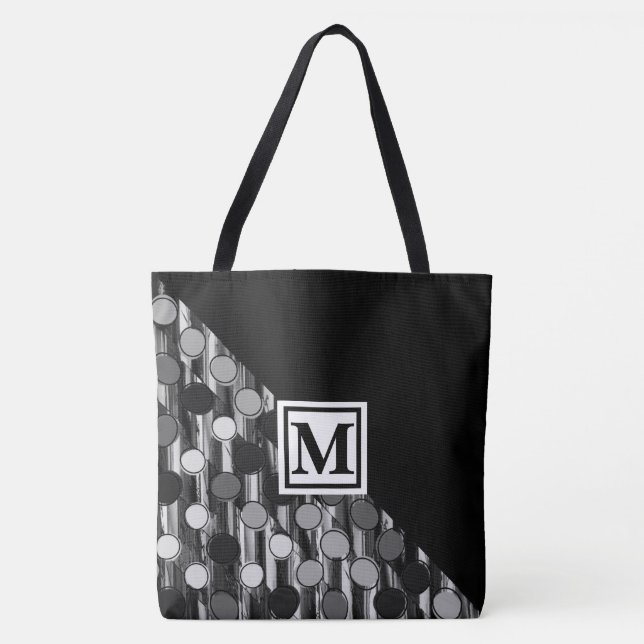 Monogramm und Retro-Punkte (Vorderseite)
