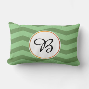 Monogramm und Zickzack gemustert Lendenkissen