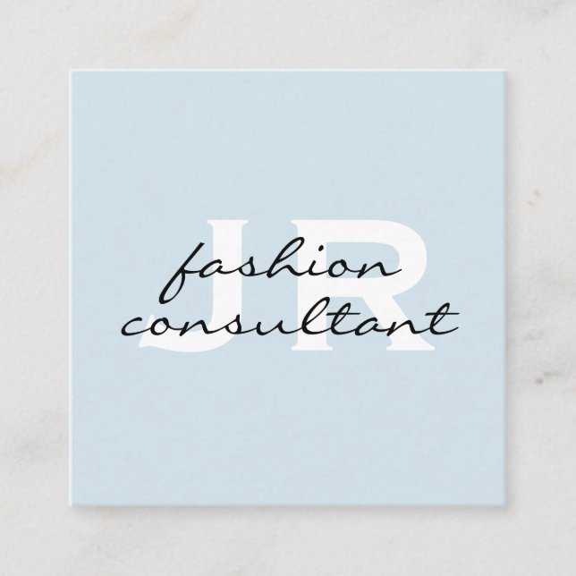 Monogramm / Unternehmen Quadratische Visitenkarte (Vorderseite)