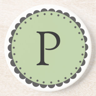 Monogramm-Untersetzer Sandstein Untersetzer