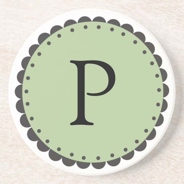 Monogramm-Untersetzer Sandstein Untersetzer (Vorne)