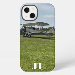 Monogramm Vintage 1928 Travel Air Flugzeugfoto iPhone 13 Hülle